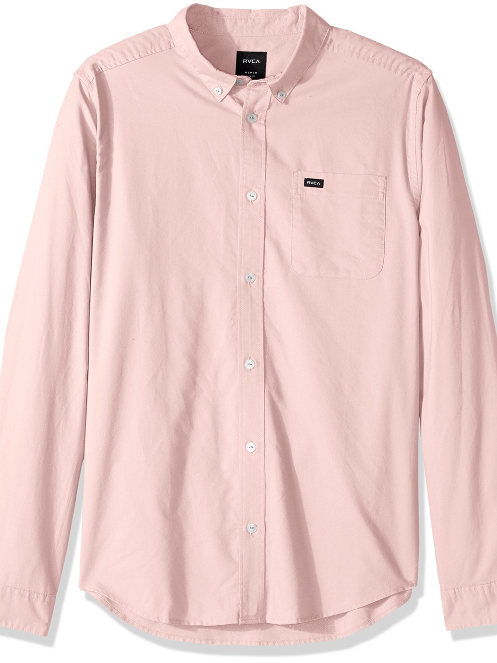 RVCA Men’s Button-Down Shirt in Pale Pink